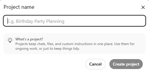 ChatGPT Projects Setup