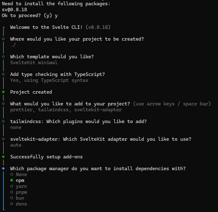 SvelteKit New Project
